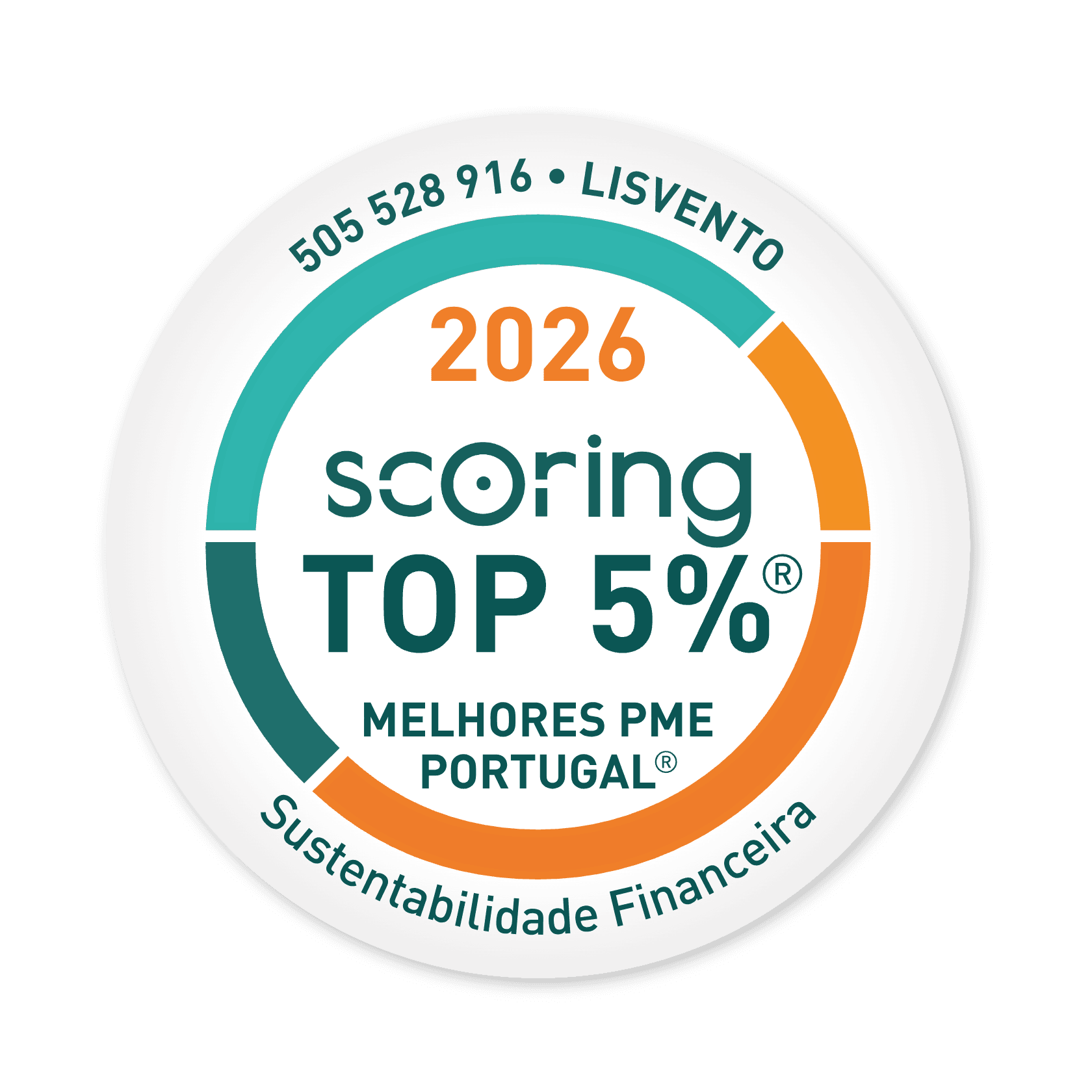 Selo TOP 5% 2026 — LISVENTO – AR CONDICIONADO, VENTILAÇÃO E MANUTENÇÃO, LDA