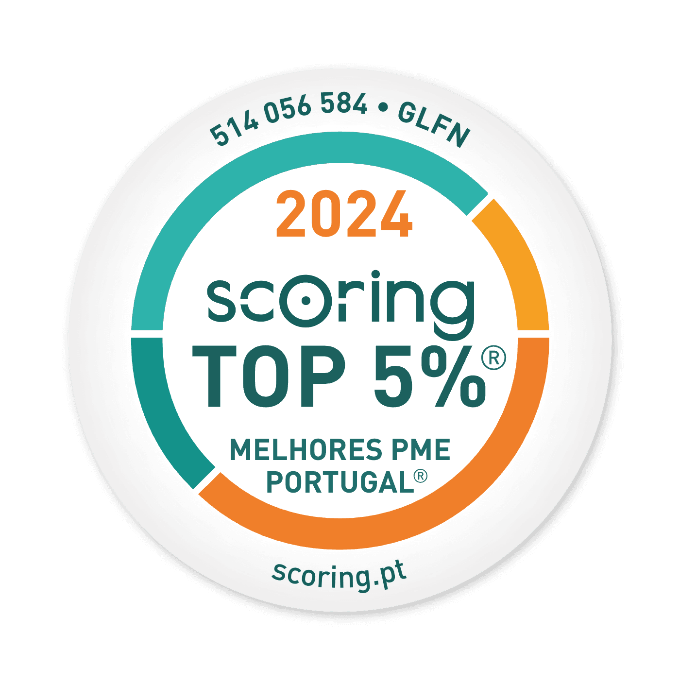 Selo TOP 5% 2024 — GLFN, UNIPESSOAL, LDA