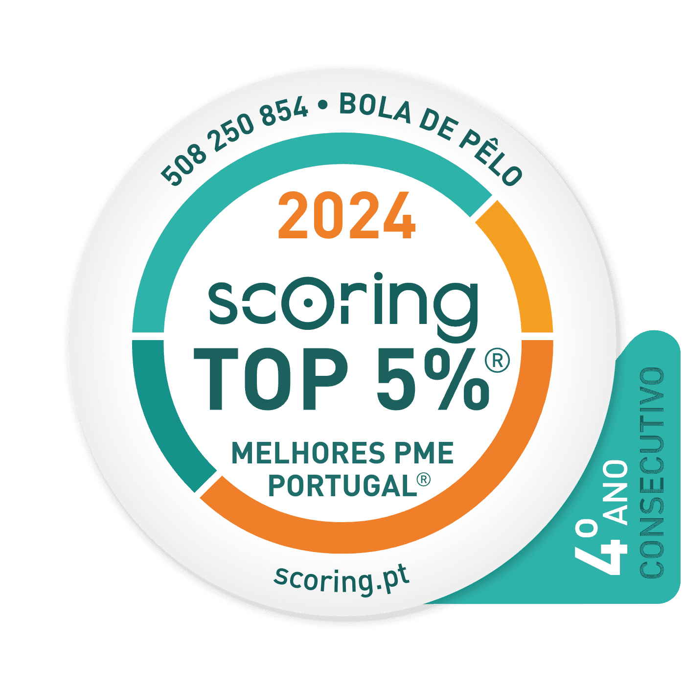 Selo TOP 5% 2024 — BOLA DE PELO, LDA