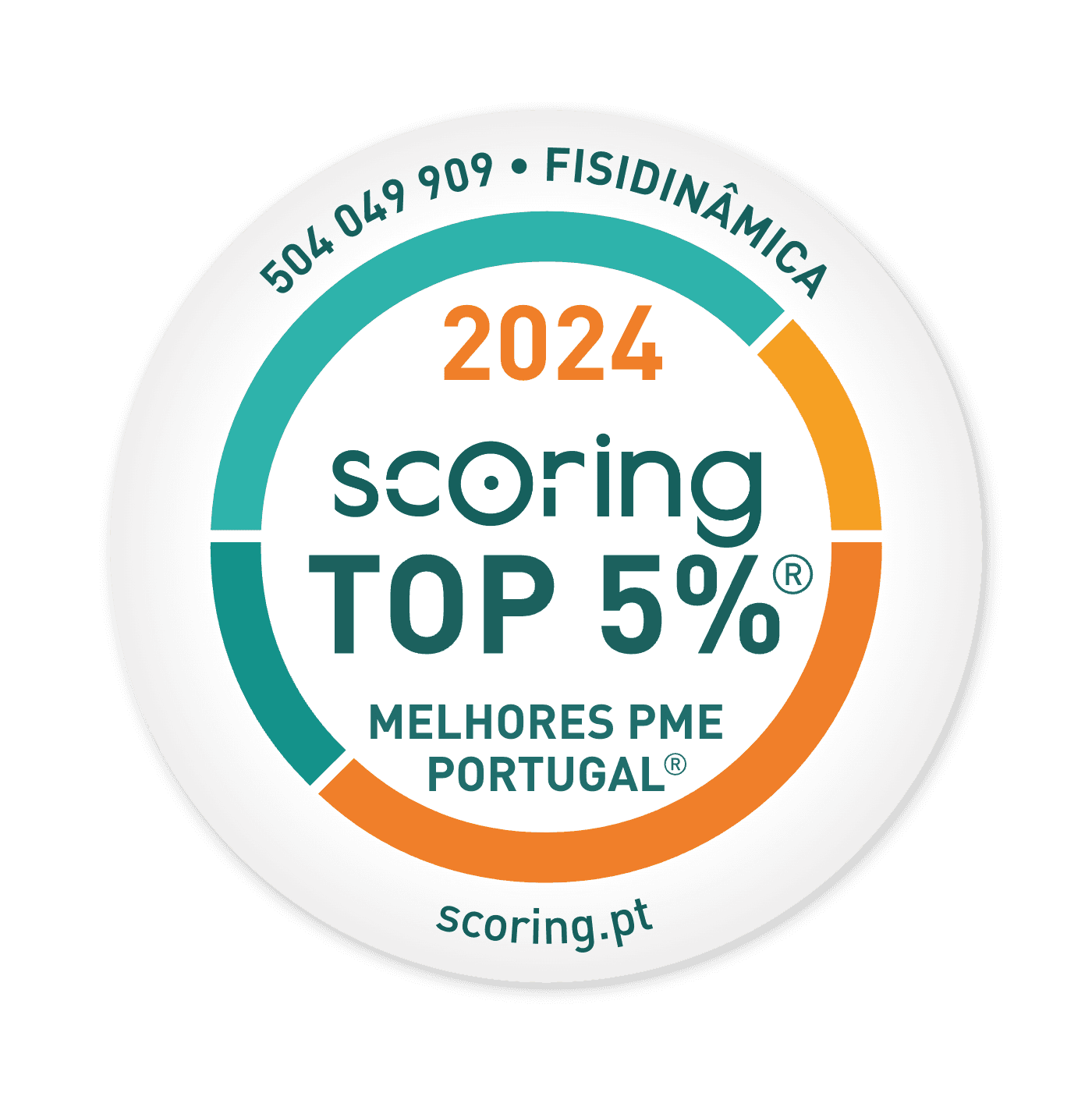Selo TOP 5% 2024 — FISIDINÂMICA - CENTRO DE MEDICINA FÍSICA E DE REABILITAÇÃO, LDA