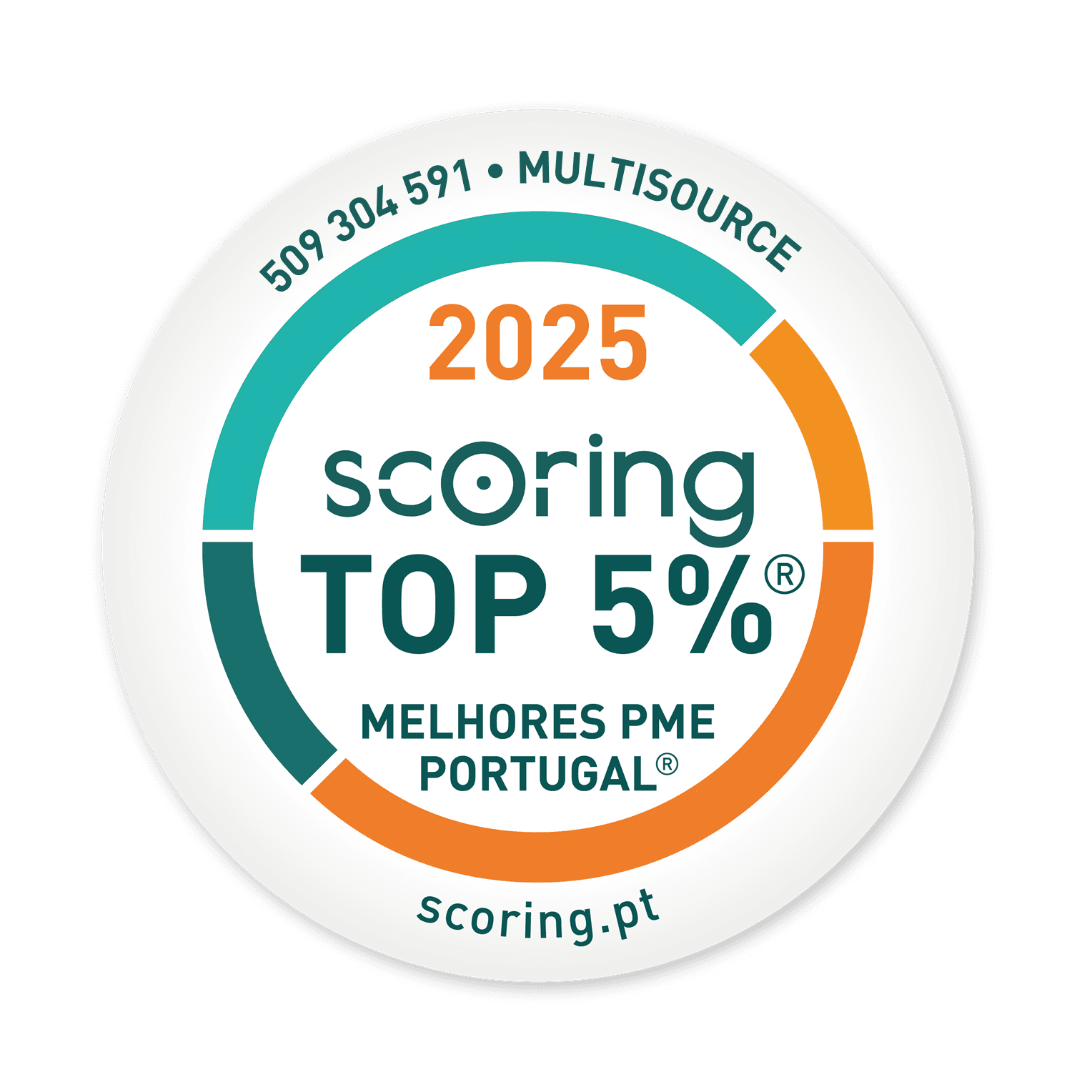 Selo TOP 5% 2025 — MULTISOURCE, LDA