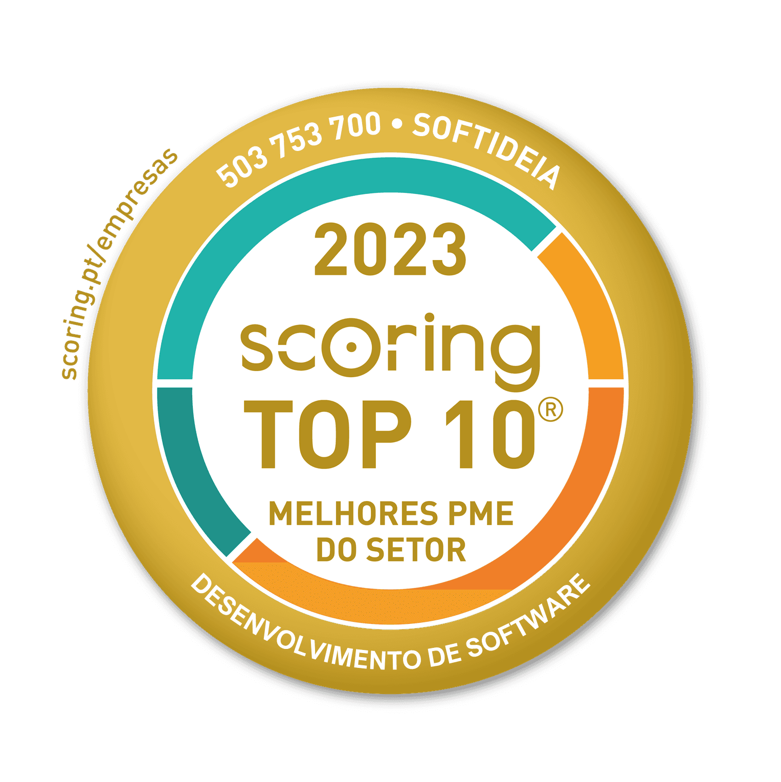 Selo TOP 10 2023 — SOFTIDEIA - INFORMAÇÃO AUTOMÁTICA, LDA