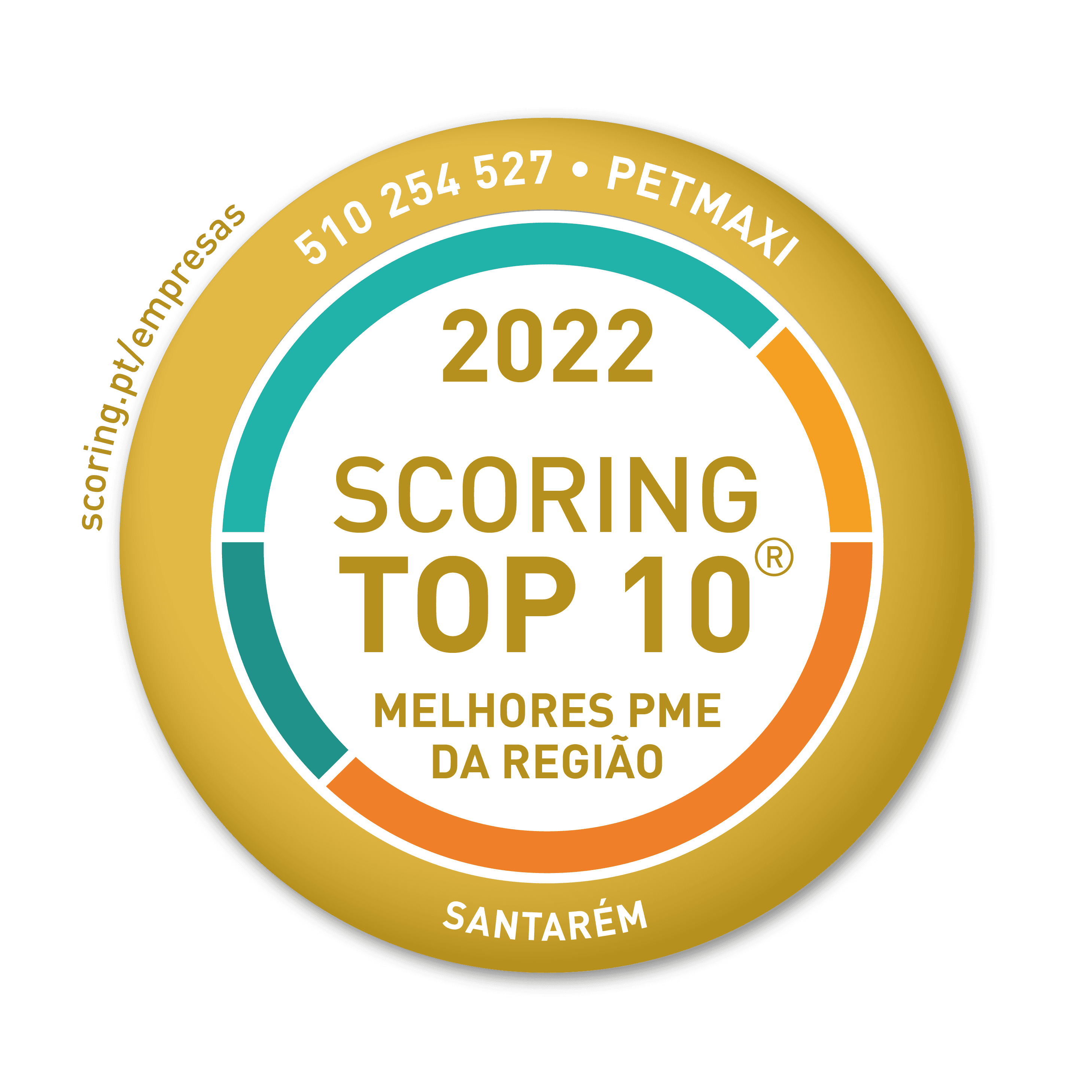 Selo TOP 10 Região 2022 — PETMAXI, S.A.