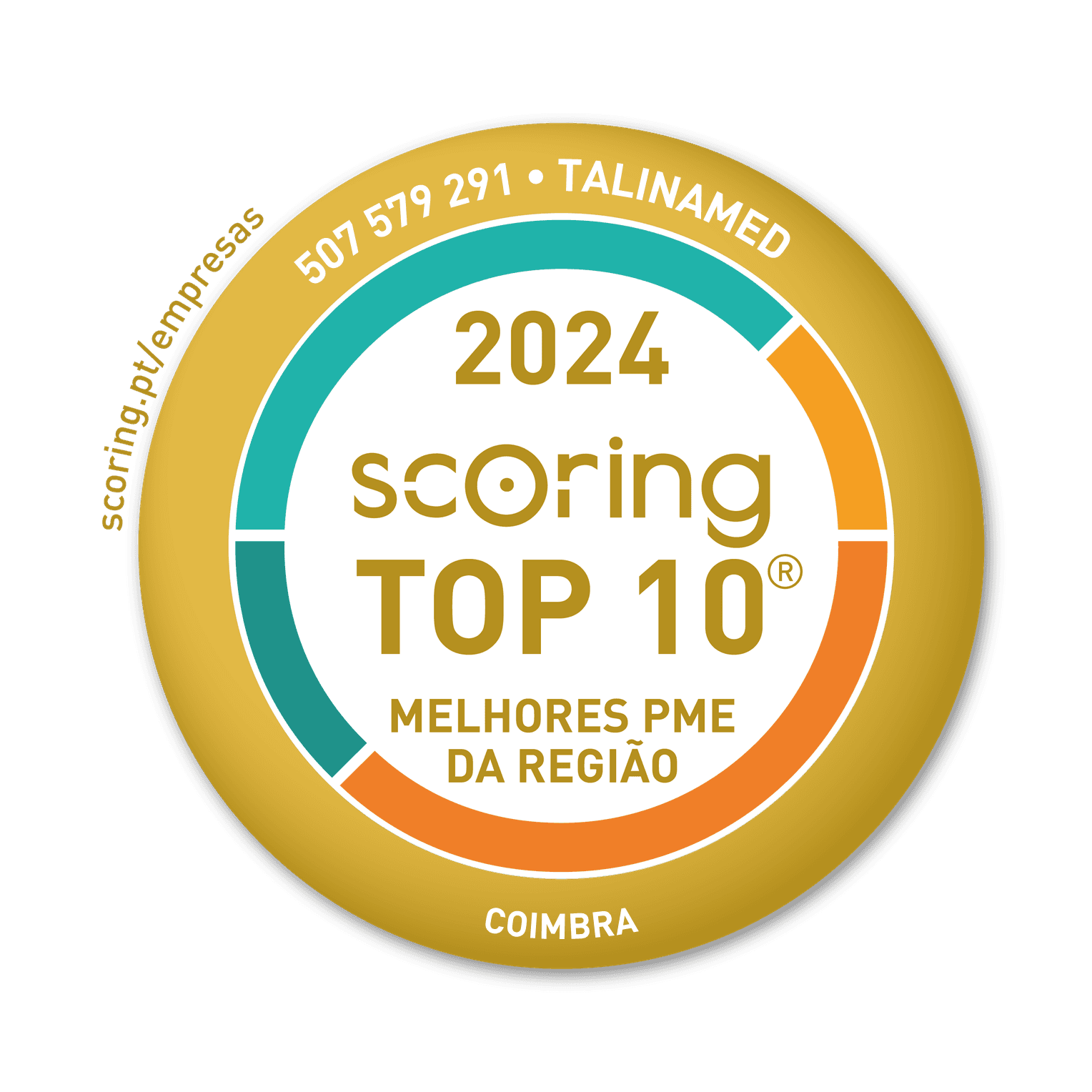 Selo TOP 10 2024 — TALINAMED, UNIPESSOAL, LDA