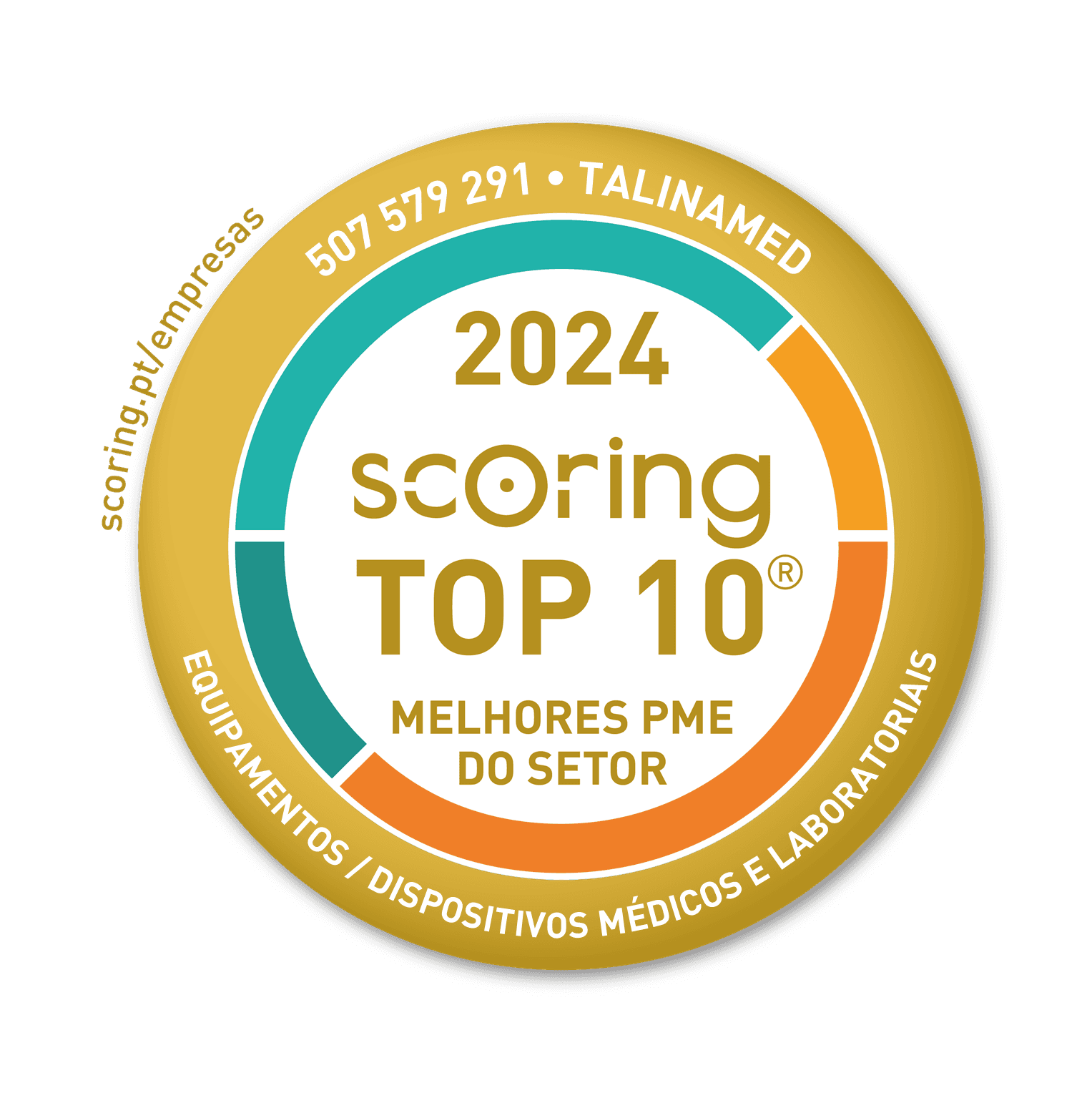 Selo TOP 10 Setor 2024 — TALINAMED, UNIPESSOAL, LDA