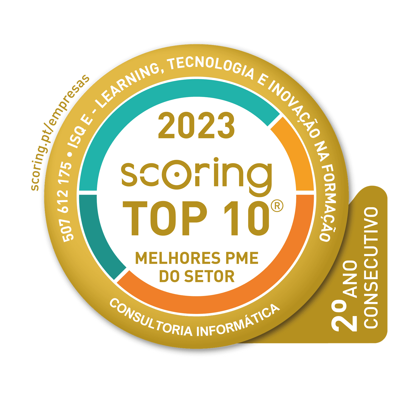 Selo TOP 10 2023 — ISQ E - LEARNING, TECNOLOGIA E INOVAÇÃO NA FORMAÇÃO, S.A.