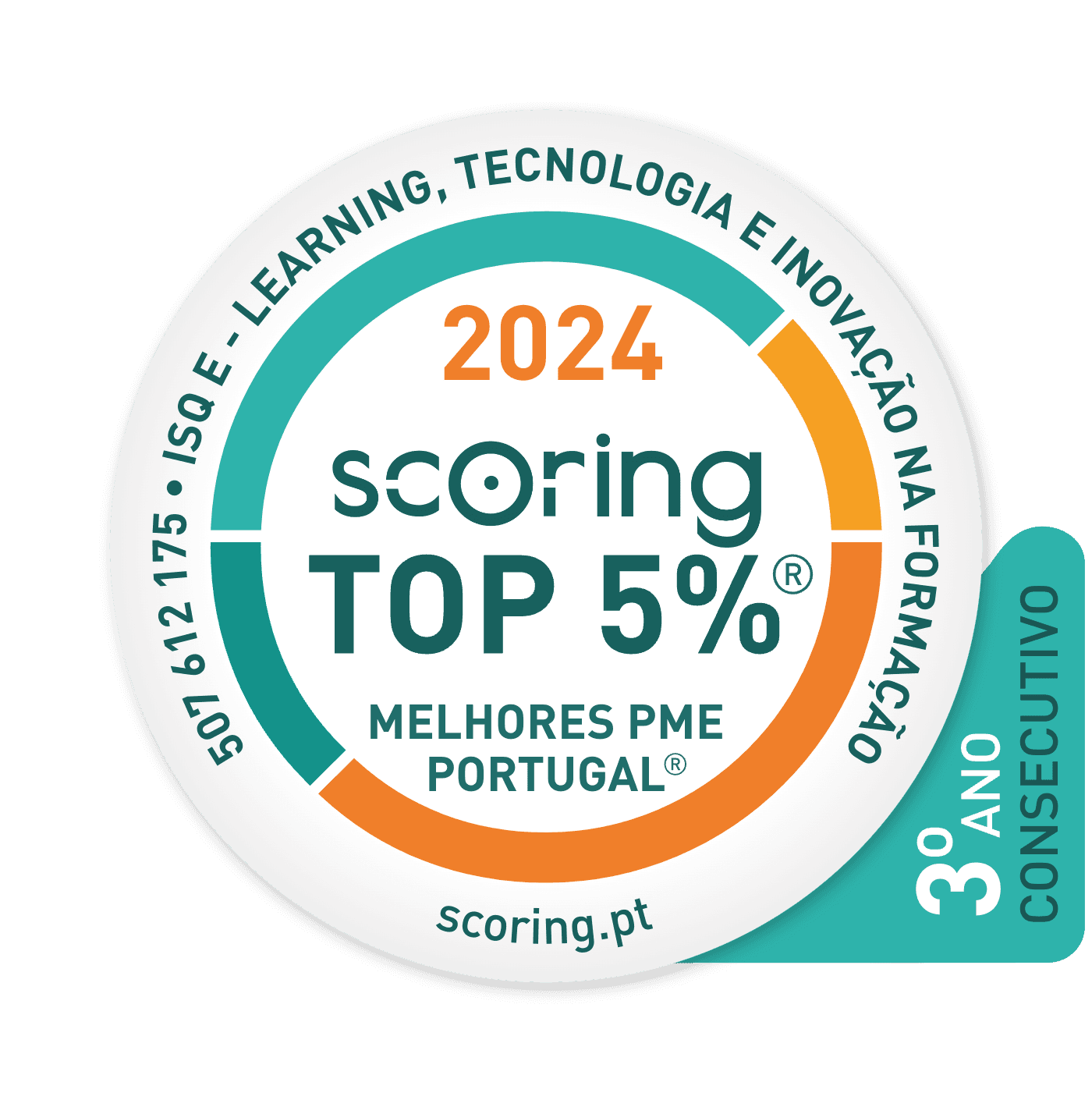 Selo TOP 5% 2024 — ISQ E - LEARNING, TECNOLOGIA E INOVAÇÃO NA FORMAÇÃO, S.A.
