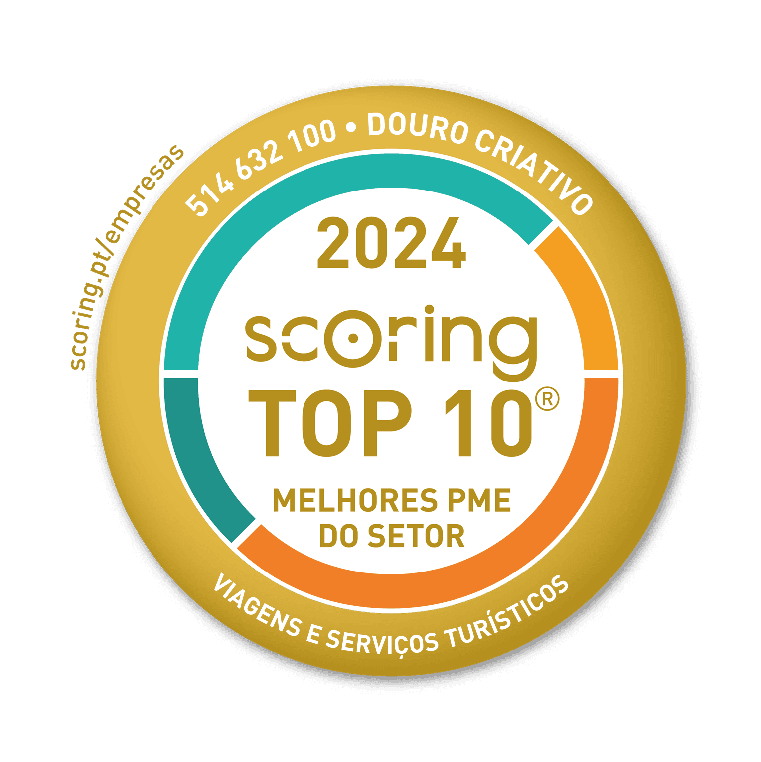 Selo TOP 10 Setor 2024 — DOURO CRIATIVO, UNIPESSOAL, LDA