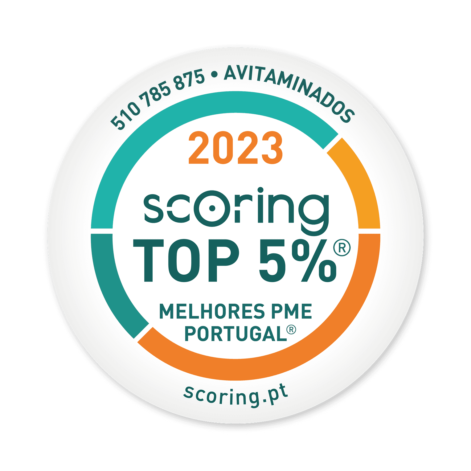 Selo TOP 5% 2023 — AVITAMINADOS, LDA
