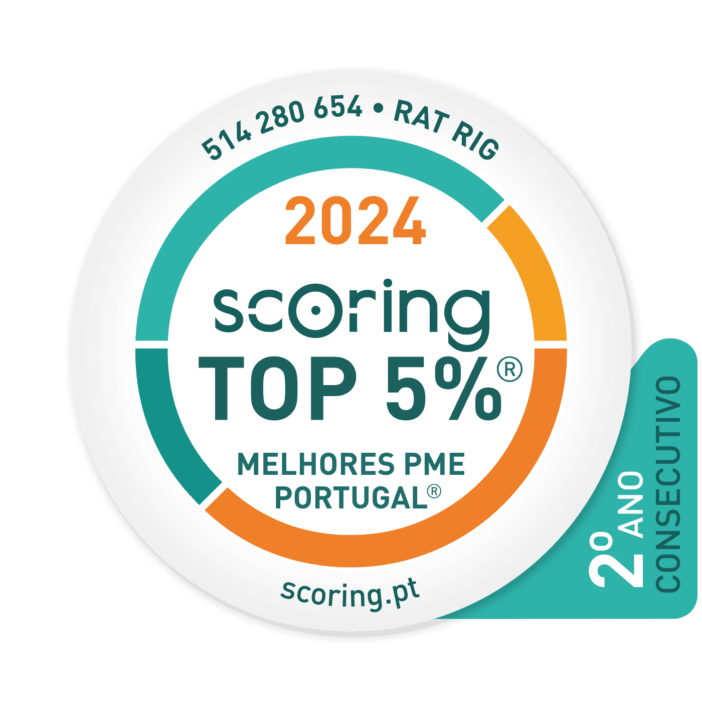 Selo TOP 5% 2024 — RAT RIG, LDA