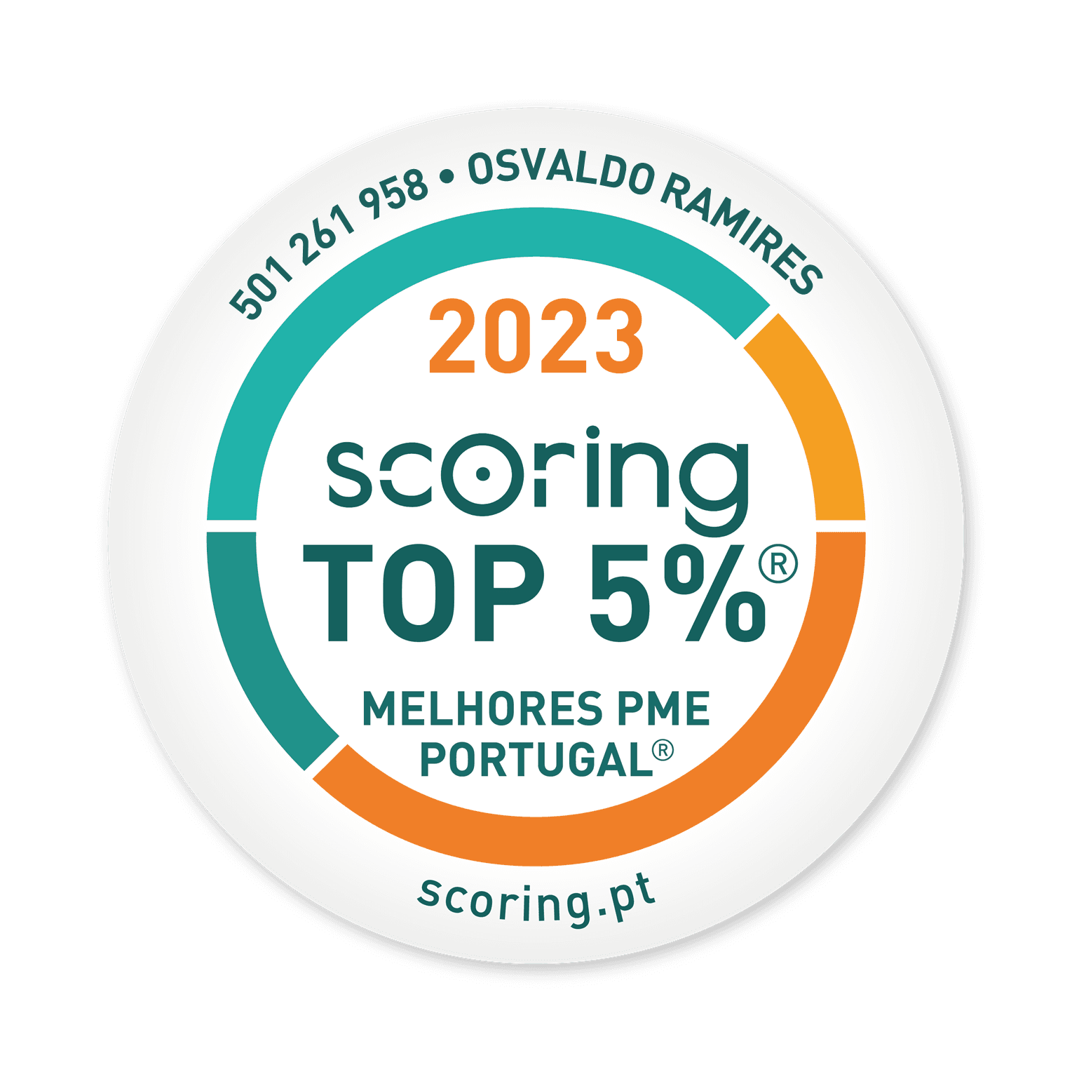 Selo TOP 5% 2023 — OSVALDO RAMIRES, LDA