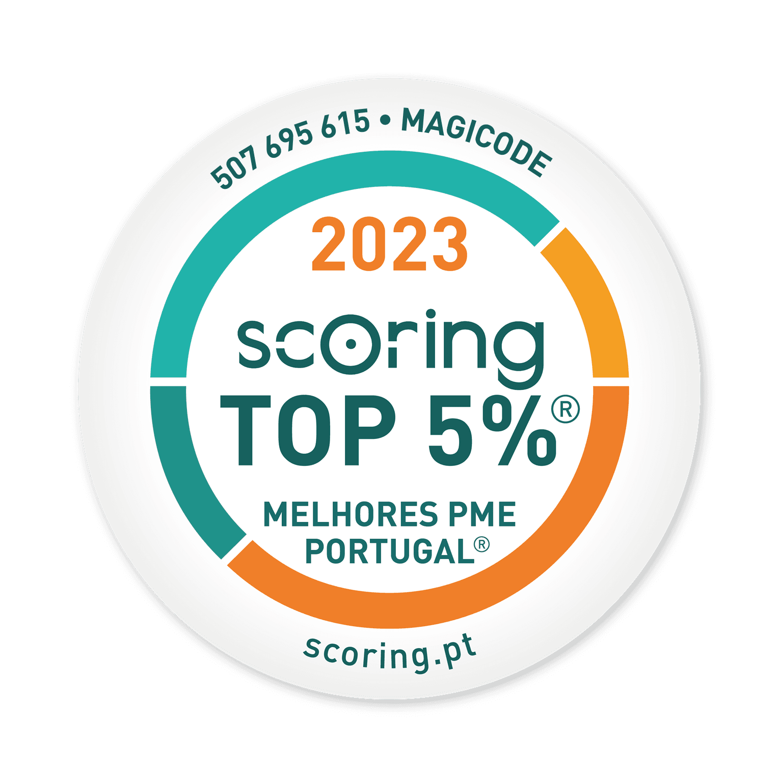 Selo TOP 5% 2023 — MAGICODE, LDA