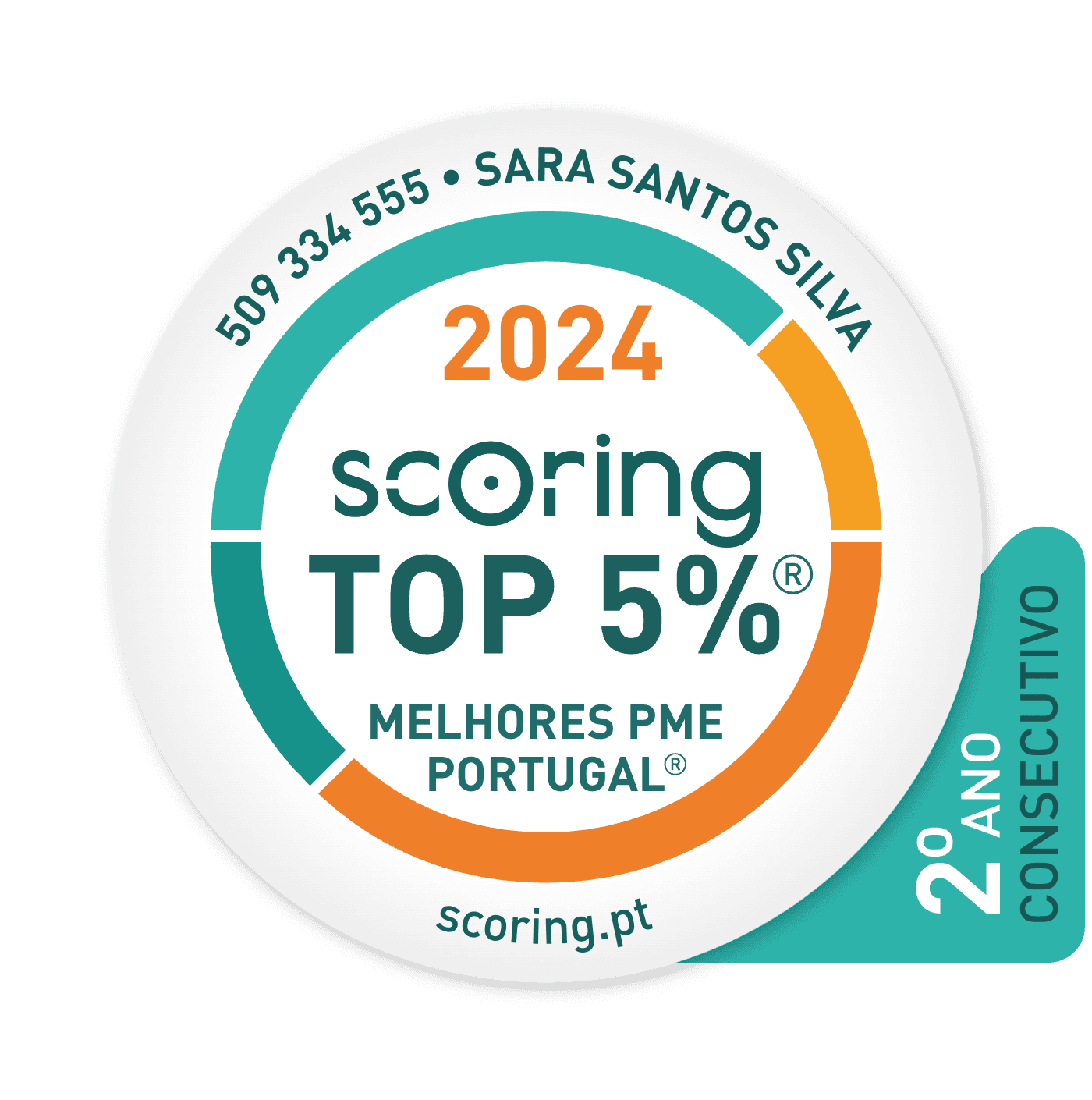 Selo TOP 5% 2024 — SARA SANTOS SILVA, LDA