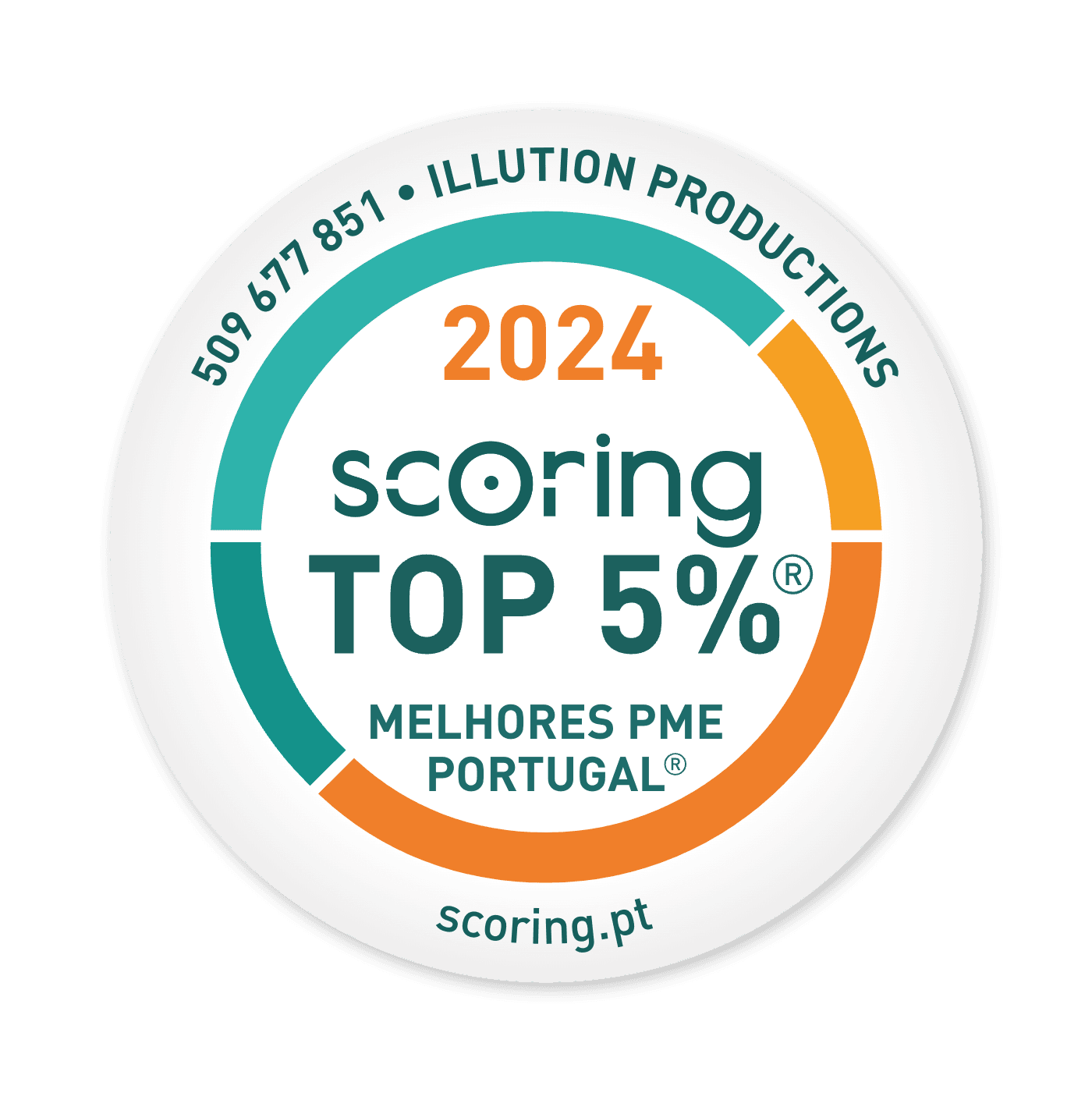 Selo TOP 5% 2024 — ILLUTION PRODUCTIONS, LDA