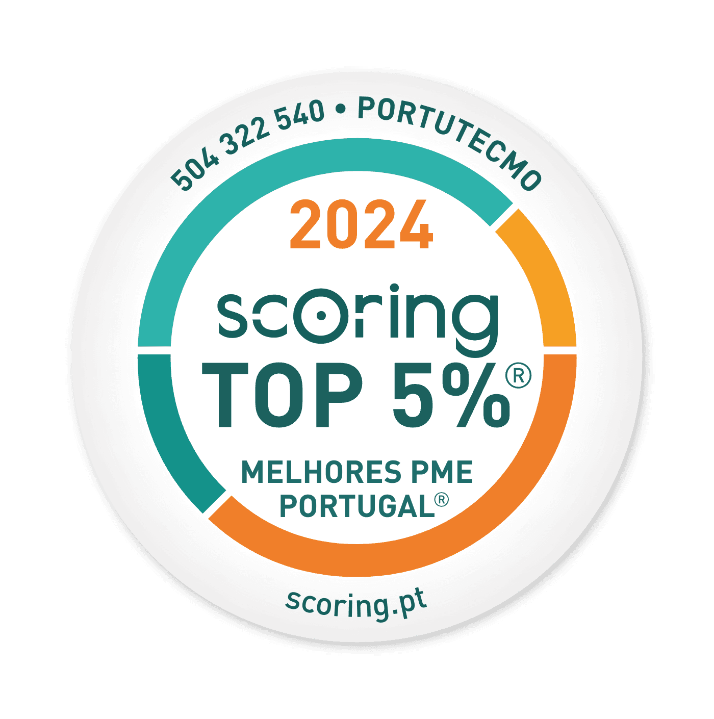Selo TOP 5% 2024 — PORTUTECMO - MOLDES PARA PLÁSTICOS, LDA