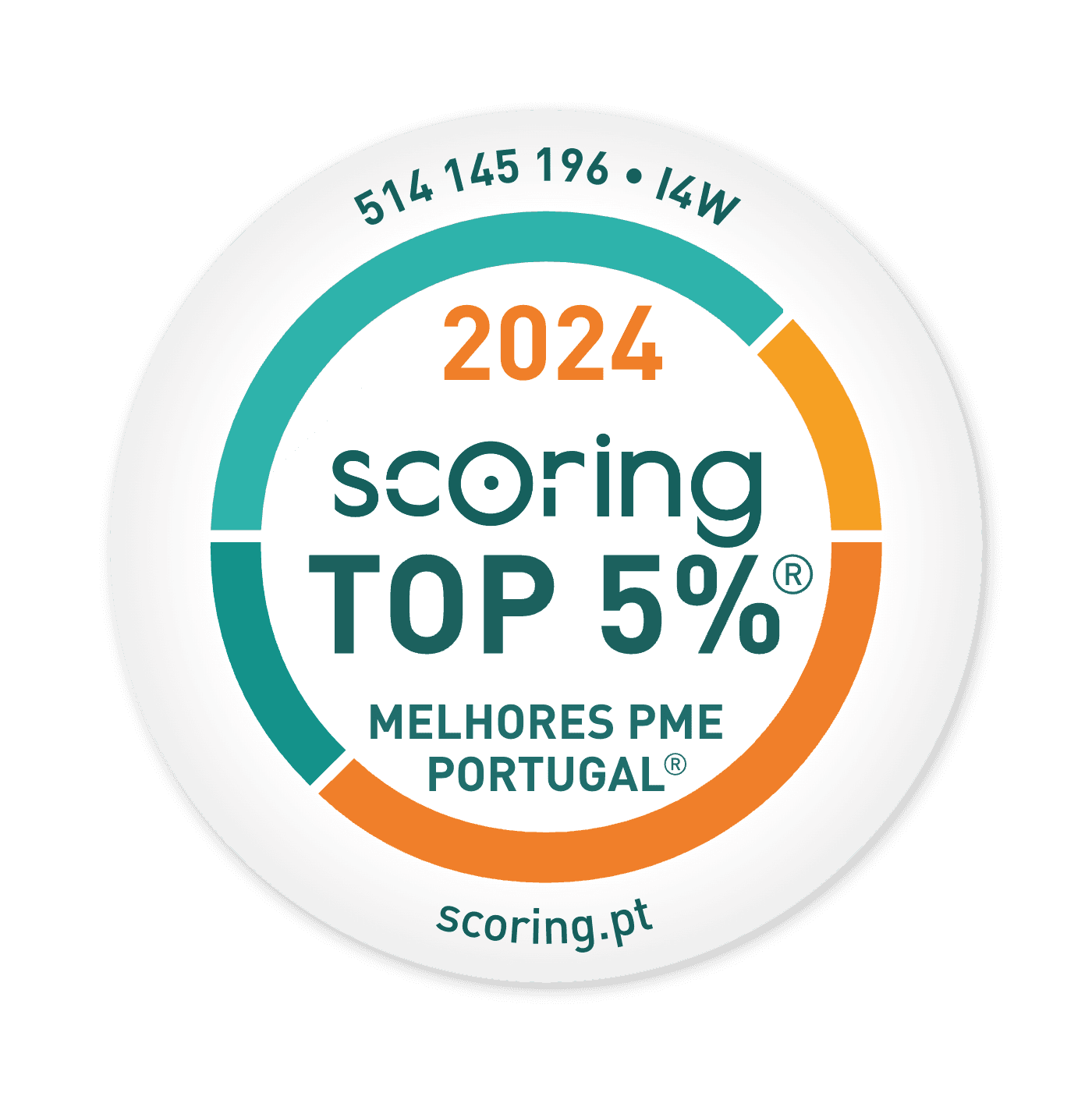 Selo TOP 5% 2024 — I4W - WEB SOLUTIONS, LDA