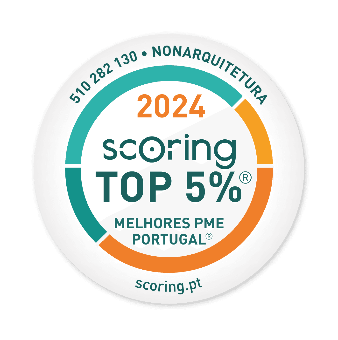 Selo TOP 5% 2024 — NONARQUITETURA, JOÃO VIEIRA, UNIPESSOAL, LDA
