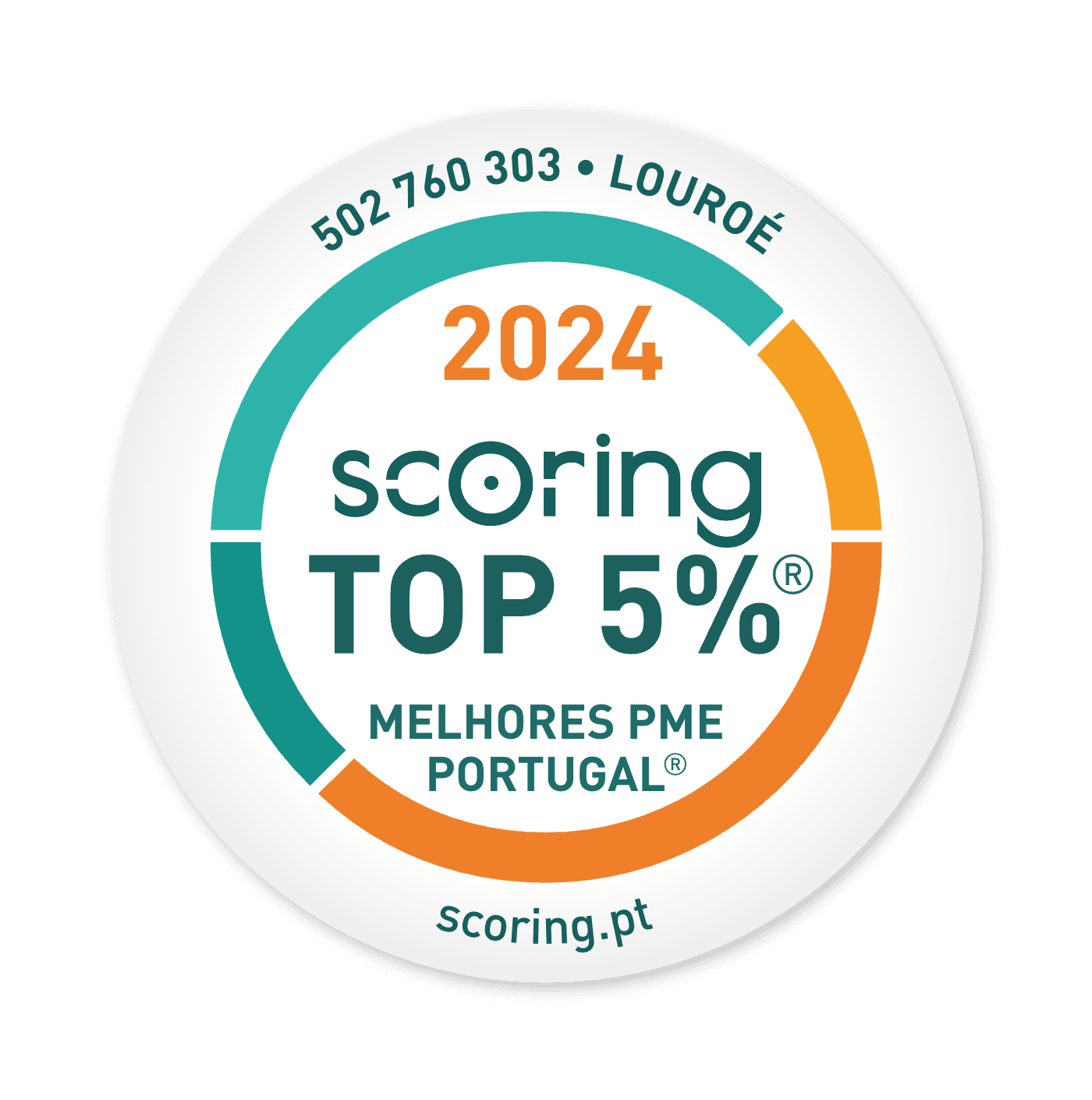 Selo TOP 5% 2024 — LOUROÉ - GABINETE TÉCNICO DE PROJECTOS, LDA