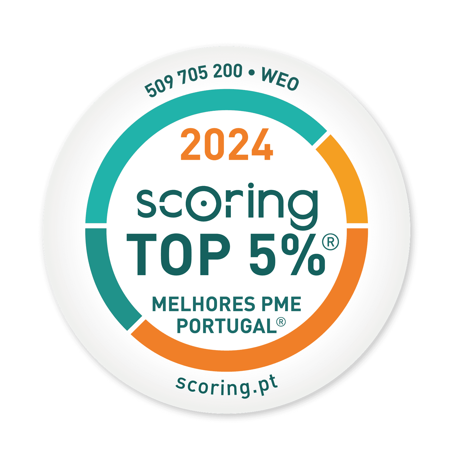 Selo TOP 5% 2024 — WEO, UNIPESSOAL, LDA