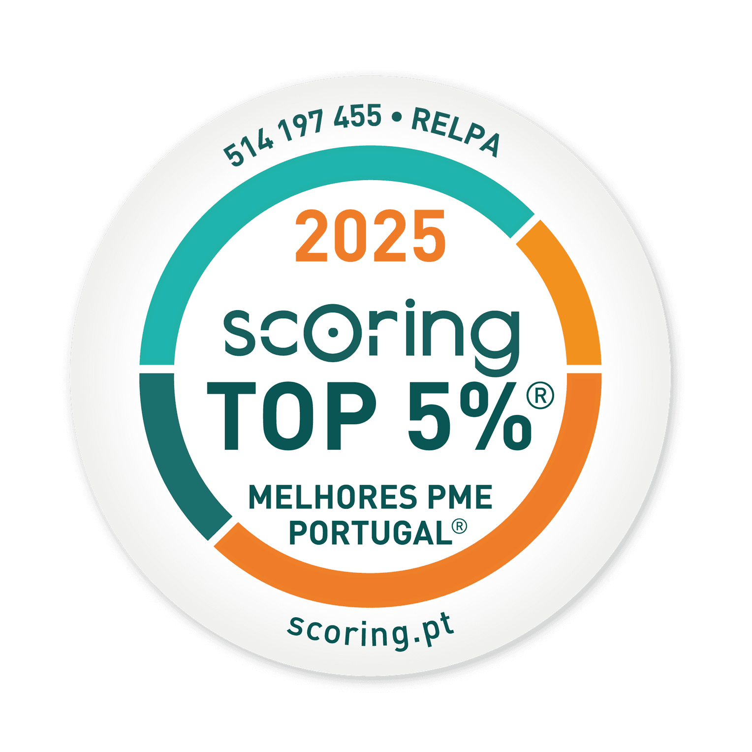 Selo TOP 5% 2025 — RELPA, UNIPESSOAL, LDA