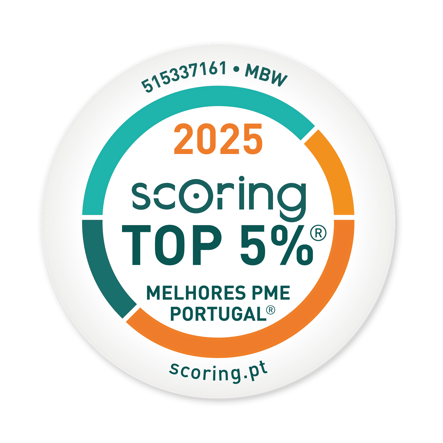 Selo TOP 5% 2025 — MBW - MODULAR BUILDERS WORLDWIDE, LDA