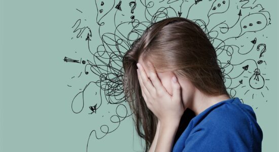 Sad young man with worried stressed face